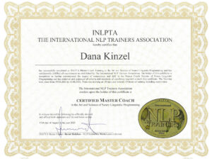 Master Coach-Zertifikat INLPTA Dana Kinzel